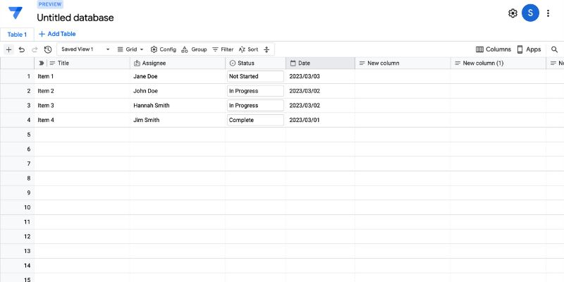 Appsheet Databaseからデータベースを設定する方法について